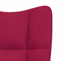 Relaxstoel fluweel wijnrood 6