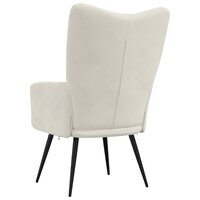 Relaxstoel fluweel cr&amp;egrave;mewit 5
