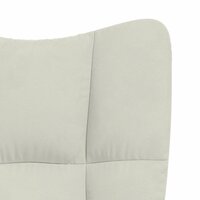 Relaxstoel fluweel cr&amp;egrave;mewit 6