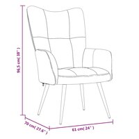 Relaxstoel fluweel cr&amp;egrave;mewit 8
