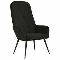 Relaxstoel fluweel zwart 2
