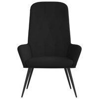 Relaxstoel fluweel zwart 3