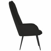 Relaxstoel fluweel zwart 4