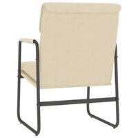 Loungestoel 55x64x80 cm stof cr&amp;egrave;mekleurig 5