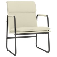 Loungestoel 55x64x80 cm kunstleer cr&amp;egrave;mekleurig 2