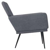 Fauteuil 62x79x79 cm fluweel donkergrijs 4