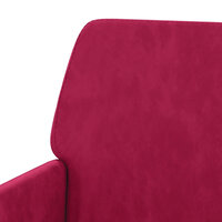 Fauteuil 62x79x79 cm fluweel wijnrood 6