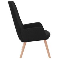 Relaxstoel stof zwart 4