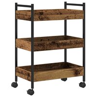 Keukentrolley Oud hout 50 x 30 x 70 cm Bewerkt hout 2