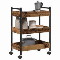 Keukentrolley Oud hout 50 x 30 x 70 cm Bewerkt hout 3