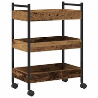 Keukentrolley Oud hout 50 x 30 x 70 cm Bewerkt hout 6