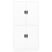 Kantoorkast 90x40x180 cm staal wit 2