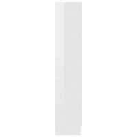 Vitrinekast 82,5x30,5x150 cm bewerkt hout hoogglans wit 6