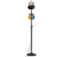 Vloerlamp met 2 lampenkappen E27 meerkleurig 4