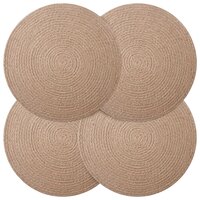 Jute placematten 4 pcs Naturel &amp;Oslash; 30 cm 100% Tossa Jute 2