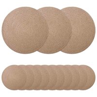 Jute placematten 50 pcs Naturel &amp;Oslash; 30 cm 100% Tossa Jute 2