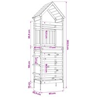 Buiten Speeltoren Naturel 53 x 85 x 264 cm Massief Douglas hout 7