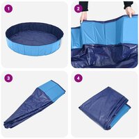 Kinderen Zwembad Blauw &amp;Oslash; 80 x 20 cm Dik PVC en Gelaagd Hout 5