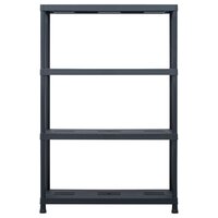 Opbergrek 220 kg 90x40x138 cm kunststof zwart 2