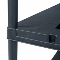 Opbergrek 220 kg 90x40x138 cm kunststof zwart 4