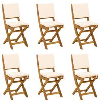 Bistrostoelen voor buiten 6 pcs Cr&amp;egrave;mewit 38 x 46 x 85 cm 2