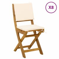 Bistrostoelen voor buiten 8 pcs Cr&amp;egrave;mewit 38 x 46 x 85 cm 2