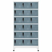 Lockerkast 90x40x180 cm staal lichtgrijs en donkergrijs 2