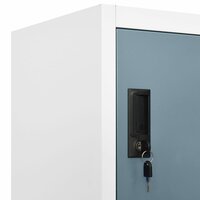 Lockerkast 90x40x180 cm staal lichtgrijs en donkergrijs 7