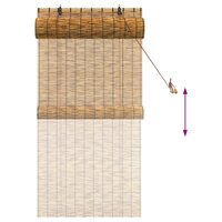 Rolgordijn Bruin 80x160 cm Riet 6