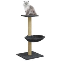 Kattenmeubel met sisal krabpaal 74 cm donkergrijs 3