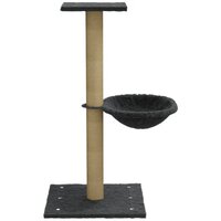 Kattenmeubel met sisal krabpaal 74 cm donkergrijs 5