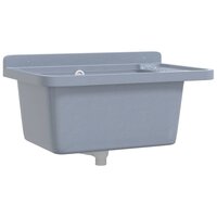 Spoelbak wandgemonteerd 60x40x28 cm hars grijs 2