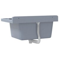 Spoelbak wandgemonteerd 60x40x28 cm hars grijs 6