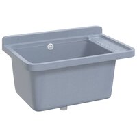 Spoelbak wandgemonteerd 60x40x28 cm hars grijs 8