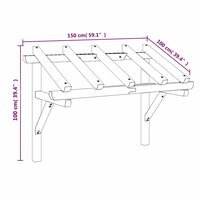Deurluifel 150x100x100 cm massief grenenhout 8