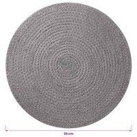 Jute placematten 12 st Grijs 100% Tossa Jute 5