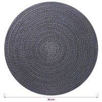 Jute placematten 4 st Donkergrijs 100% Tossa Jute 5