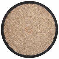 Jute placematten 12 st Naturel en Zwart 100% Tossa Jute 2