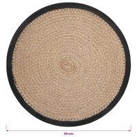 Jute placematten 12 st Naturel en Zwart 100% Tossa Jute 5