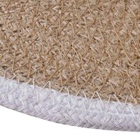 Jute placematten 4 st Natuurlijk en Wit 100% Tossa Jute 3