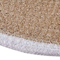 Jute placematten 12 st Natuurlijk en Wit 100% Tossa Jute 3