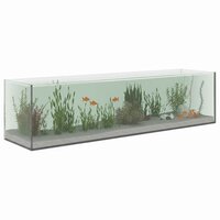 Aquarium met opslag Doorzichtig 80 x 20 x 20 cm Glas 3