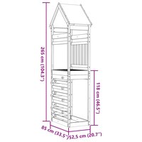 Speeltoren Bruin 52,5 x 85 x 265 cm Massief ge&amp;iuml;mpregneerd hout 7