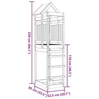 Speeltoren Bruin 52,5 x 85 x 239 cm Massief ge&amp;iuml;mpregneerd hout 7