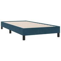 Boxspring zonder matras fluweel donkerblauw 80x210 cm 3