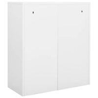 Kantoorkast 90x40x102 cm staal wit 5