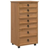 Rolkast met lades CORONA Massief grenenhout en engineered wood 2