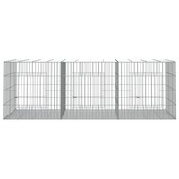 Konijnenkooi met 3 panelen 163x79x54 cm gegalvaniseerd ijzer 3