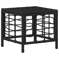 Tuin eettafelset 3 st Zwart en Grijs Poly Riet en Acaciahout 6