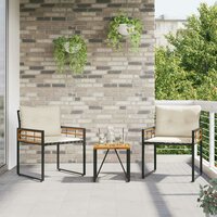 Buitenmeubelset 3 st Cr&amp;egrave;me 4